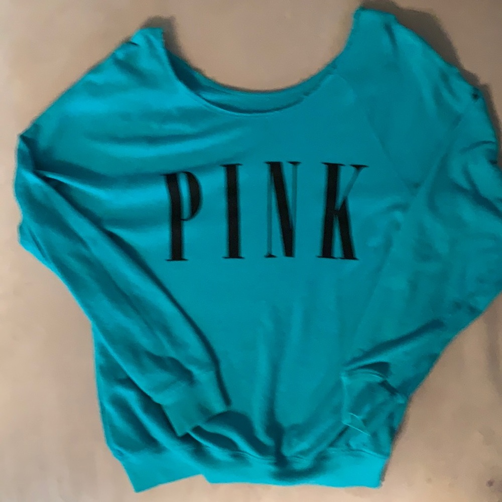 Pink by Victoria’s Secret track green sweatshirt